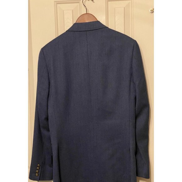 J Crew Thompson Blue University Blazer Men's 36R Single Breasted 2 Button Brass - Picture 9 of 9